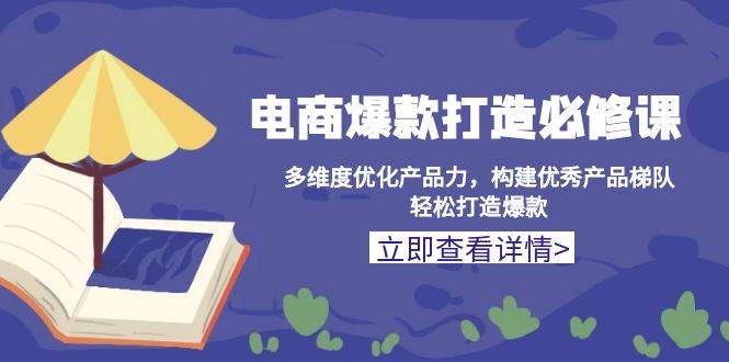 电商爆款打造必修课：多维度优化产品力，构建优秀产品梯队，轻松打造爆款-山林科技社