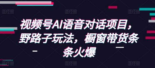 视频号AI语音对话项目：野路子玩法助力橱窗带货火爆销售-山林科技社