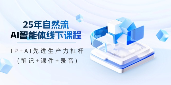 （14294期）25年自然流AI智能体线下课程，IP+AI先进生产力杠杆(笔记+课件+录音)_山林科技社-山林科技社